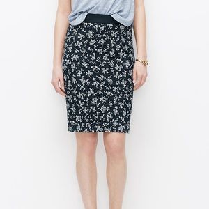 Ann Taylor Petite Floral Eyelet Pencil Skirt